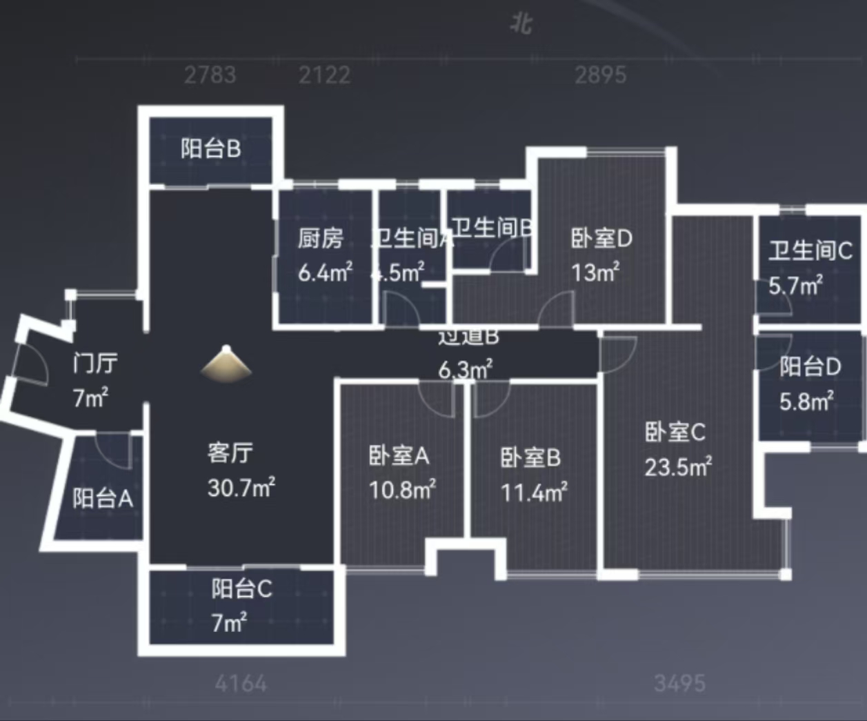 蓝溪谷 4室2厅2卫 87.0万 蓝溪谷 4室2厅2卫 87.0万室内图