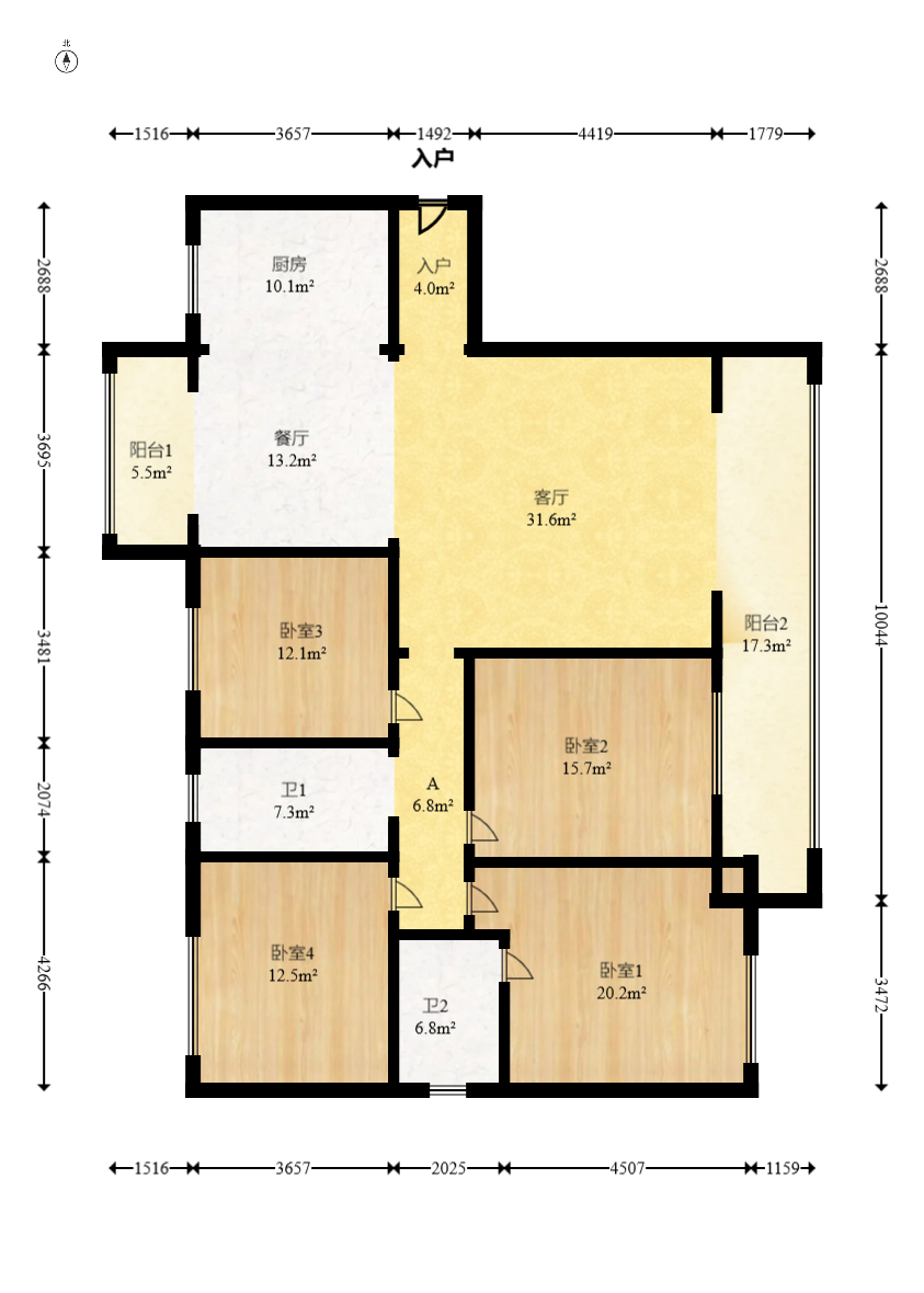 三润城(三润星城) 5室2厅2卫 135.0万 三润城(三润星城) 5室2厅2卫 135.0万户型图
