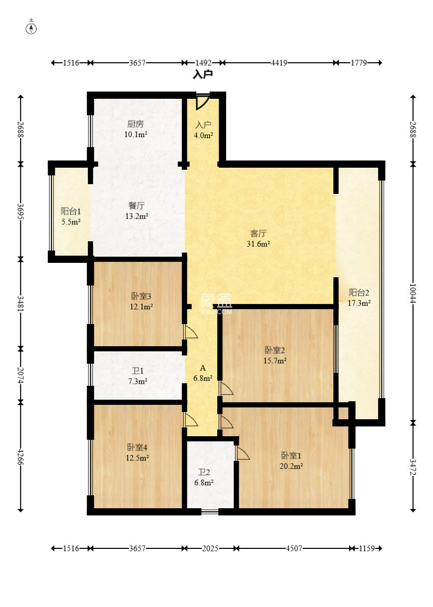 三润城（三润星城）  5室2厅2卫    135.0万