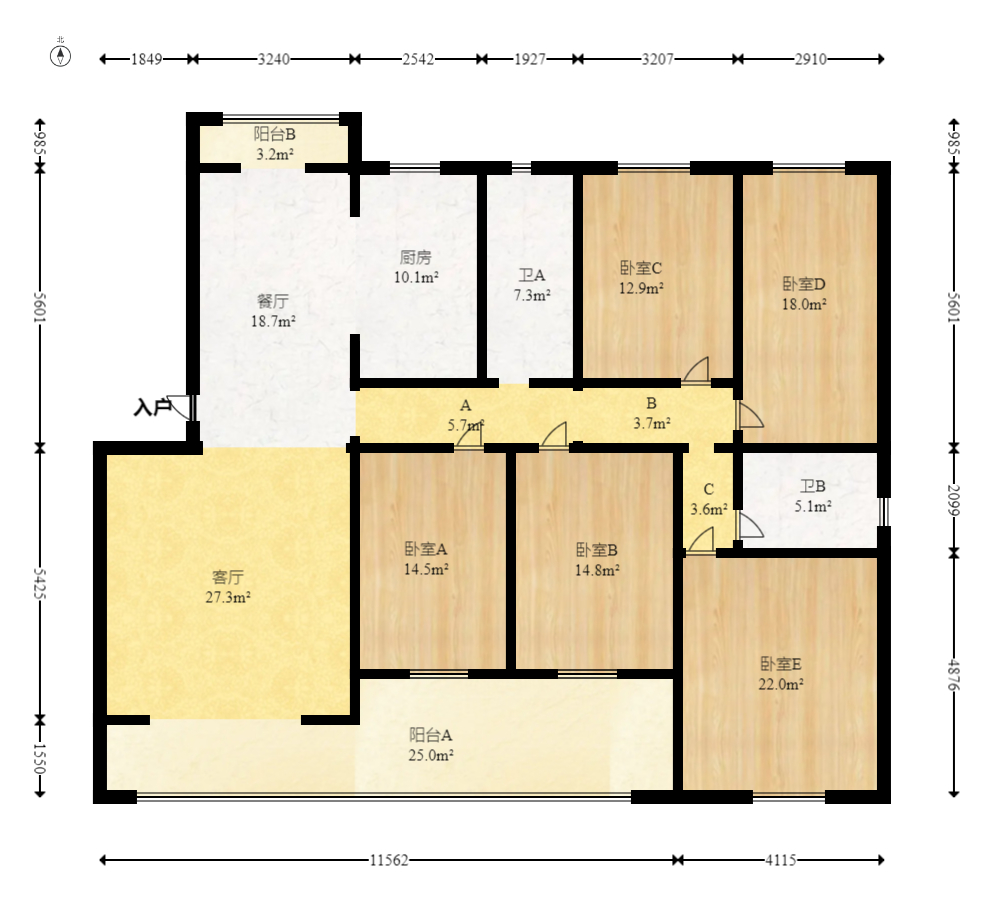 学府华庭  5室2厅1卫    128.0万 学府华庭  5室2厅1卫    128.0万户型图