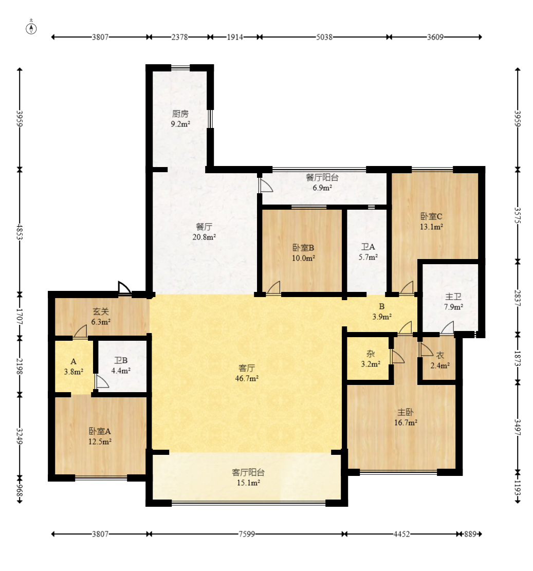 滨江府1913  4室2厅3卫    475.0万 滨江府1913  4室2厅3卫    475.0万户型图