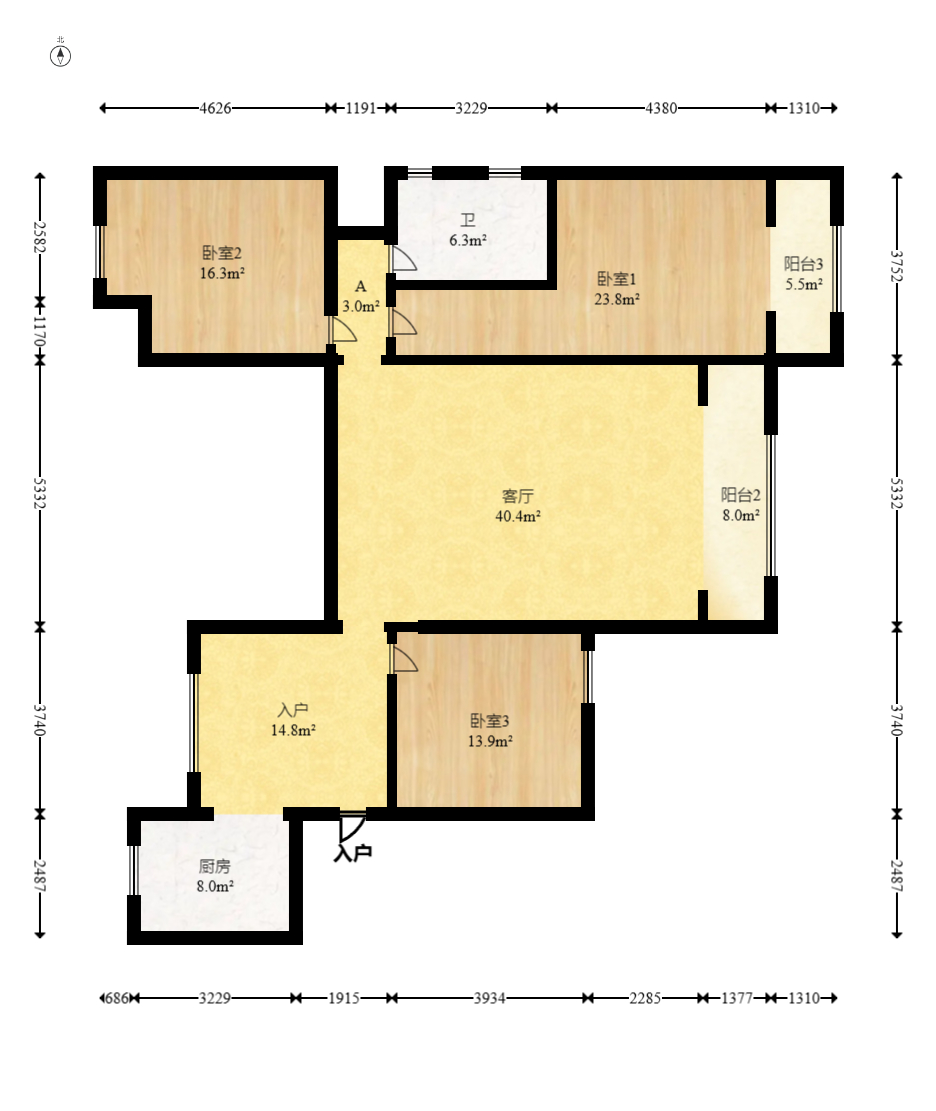 熙庭原著(房聚云台府)  5室2厅2卫    118.0万 熙庭原著(房聚云台府)  5室2厅2卫    118.0万户型图