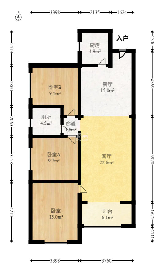 兰亭湾畔  3室1厅1卫   86.00万