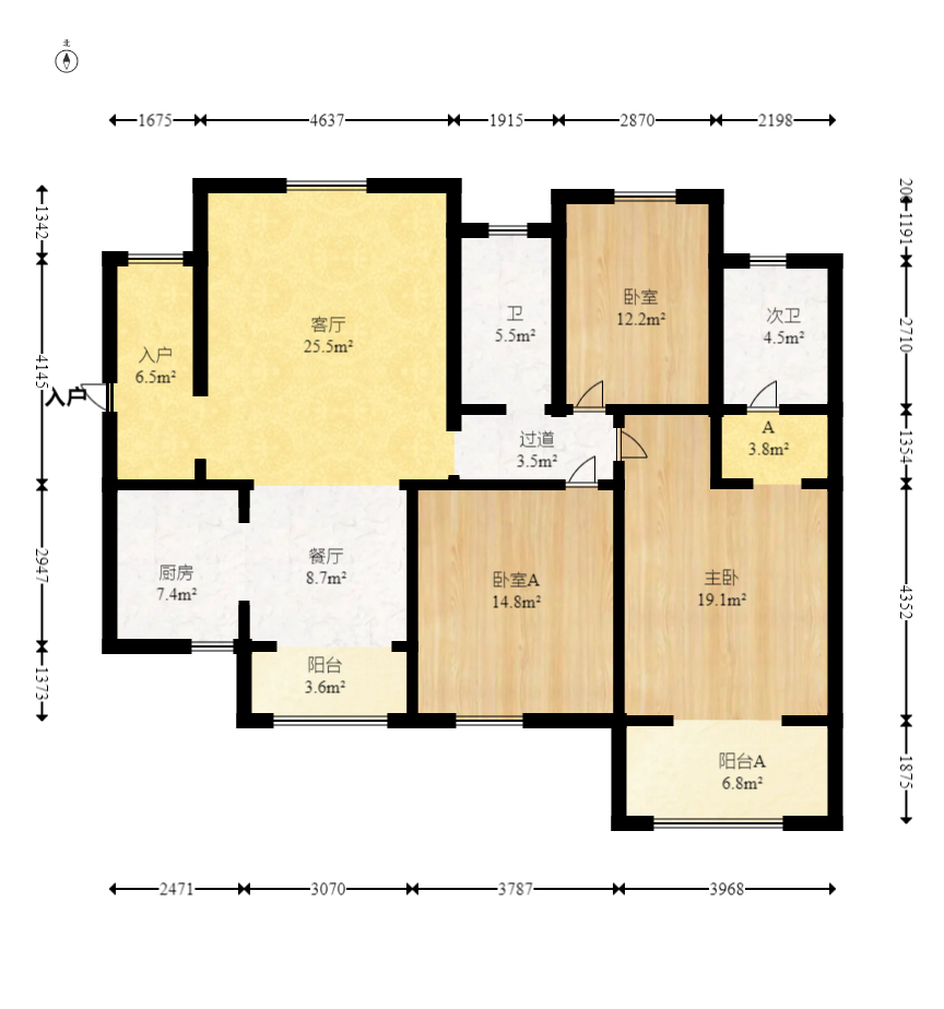 水岸世景  3室2厅2卫    102.0万 水岸世景  3室2厅2卫    102.0万户型图