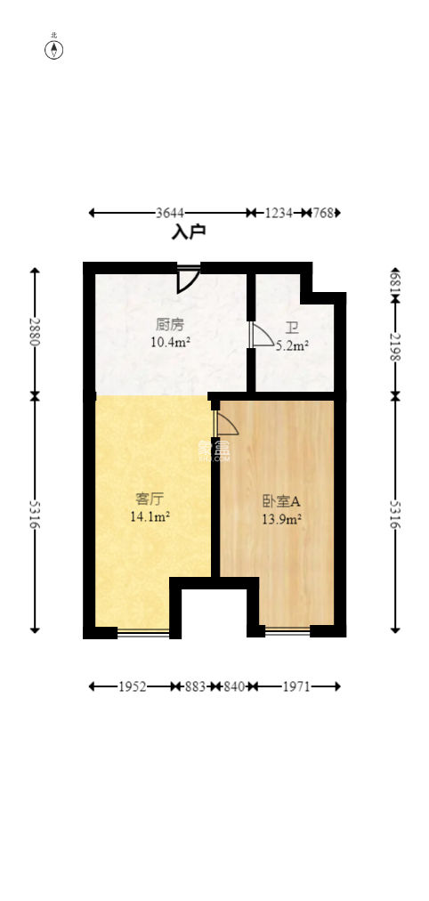 万科魅力之城  1室1厅1卫    59.0万