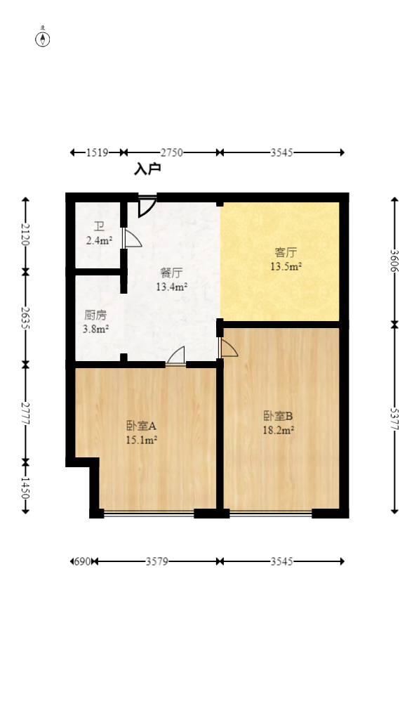 万科魅力之城  1室1厅1卫   33.50万室内图1