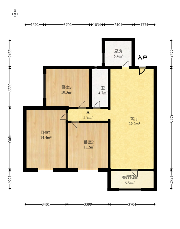 丽水熙园  3室2厅1卫    90.0万 丽水熙园  3室2厅1卫    90.0万户型图