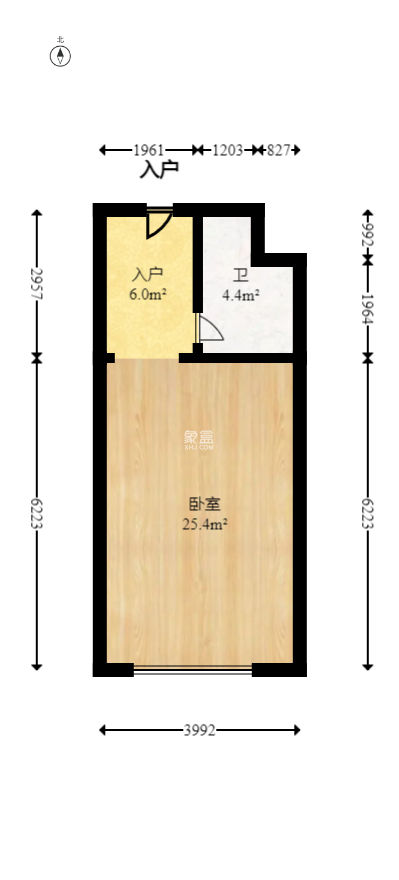 恒大珺悦府  1室1厅1卫   50.00万