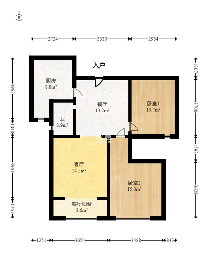 水墨林溪  2室1厅1卫   85.00万