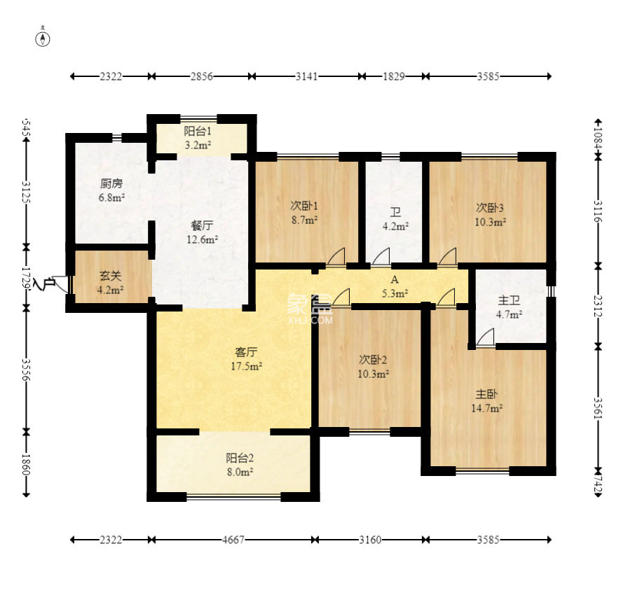 地铁中建君和城  4室2厅2卫   82.00万