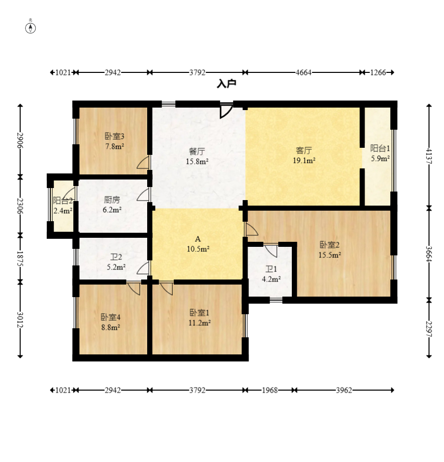长房星珑湾  4室2厅2卫    67.0万 长房星珑湾  4室2厅2卫    67.0万户型图