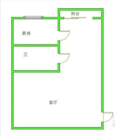 裕都国际 1室1厅1卫 800.0元/月 裕都国际 1室1厅1卫 800.0元/月户型图