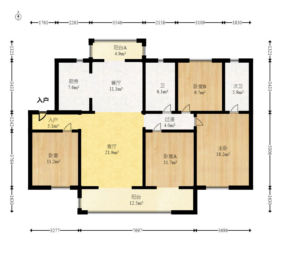 东原麓印长江B区  4室2厅2卫    165.0万 东原麓印长江B区  4室2厅2卫    165.0万户型图