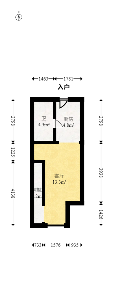 敬天广场  1室0厅0卫   70.00万室内图1