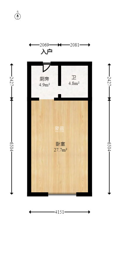 山与墅  1室1厅1卫    48.0万