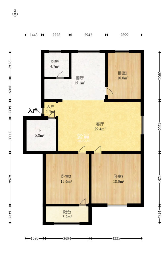 马王堆陶瓷建材新城  3室2厅1卫    65.0万