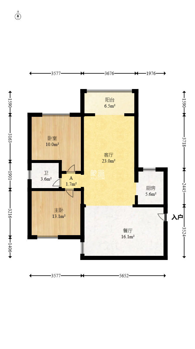 世景华庭  2室2厅1卫   46.00万