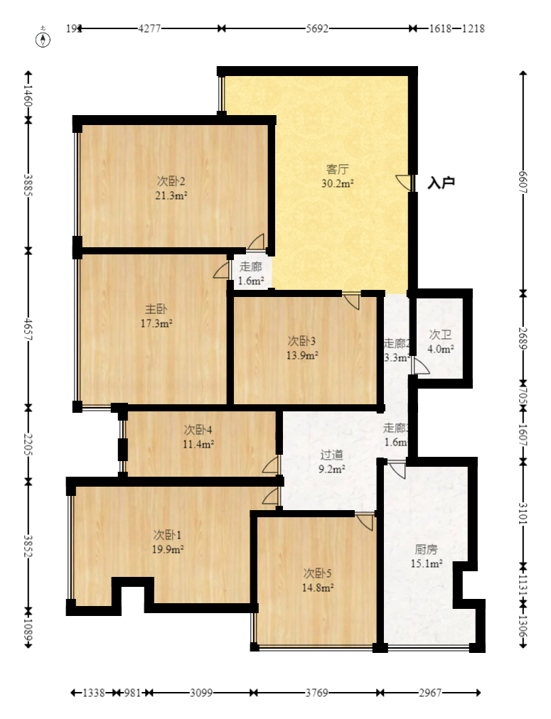 华贸大厦(华贸花苑) 2室1厅1卫 90.0万 华贸大厦(华贸花苑) 2室1厅1卫 90.0万户型图