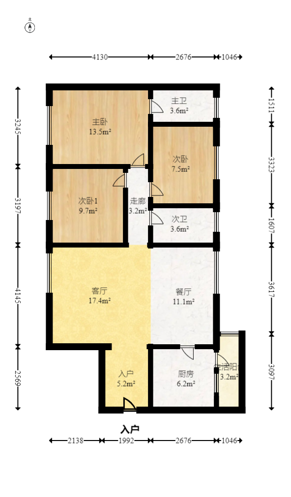 龙泉家园  3室2厅2卫    160.0万 龙泉家园  3室2厅2卫    160.0万户型图