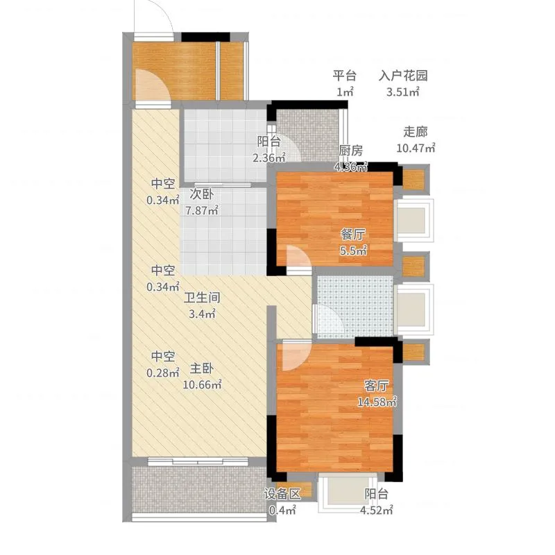 百合御都  4室2厅2卫    75.0万户型图