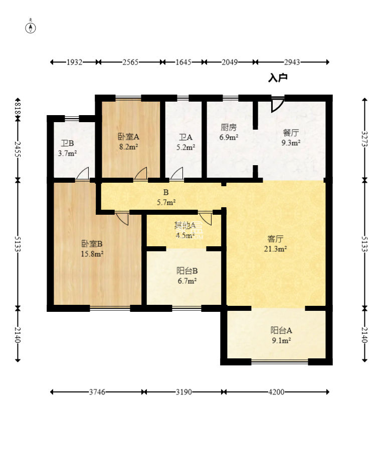 润和翰文府  3室2厅2卫   125.00万