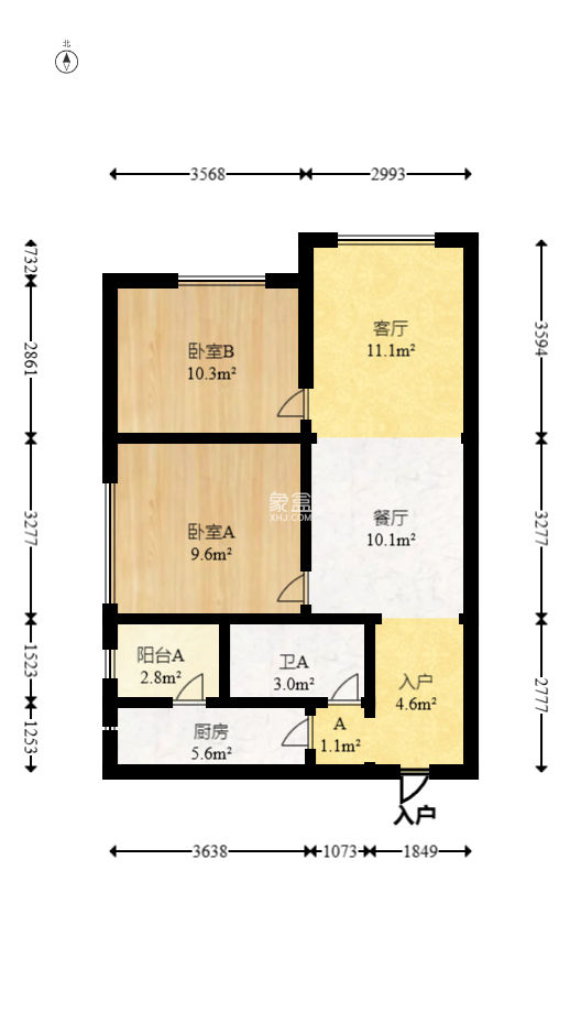 长房半岛蓝湾（观山月）  2室2厅1卫   58.00万