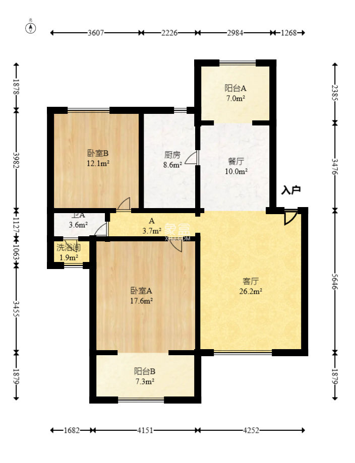 中建桂苑  2室2厅1卫   76.00万