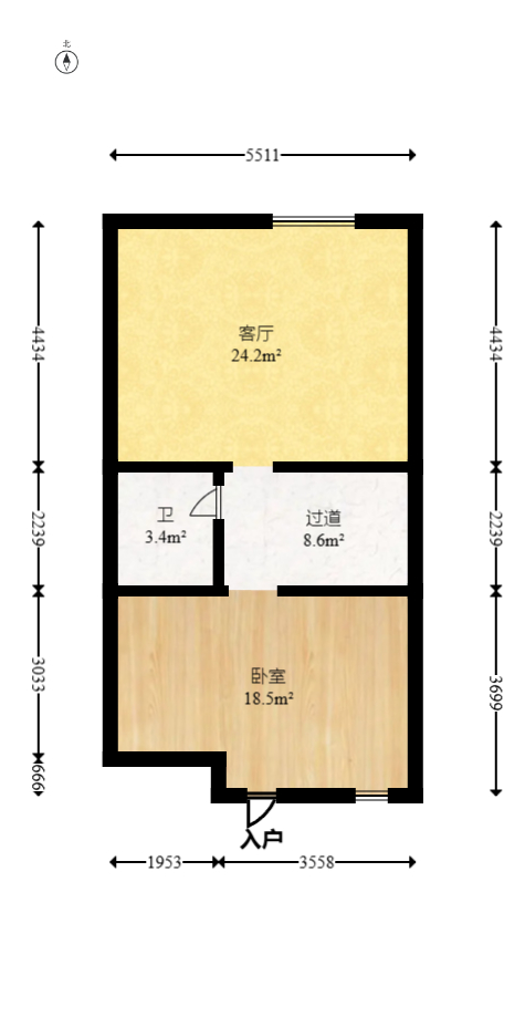 保利城（中航城国际社区、郡原美村）  4室2厅1卫   358.00万室内图1