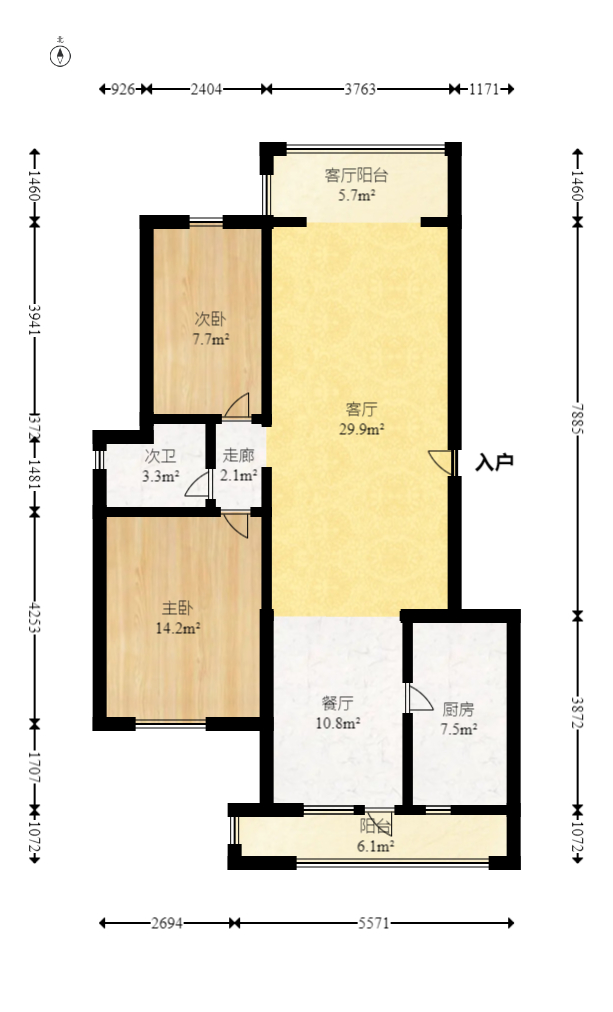 良缘雅苑  5室3厅2卫    265.0万室内图1