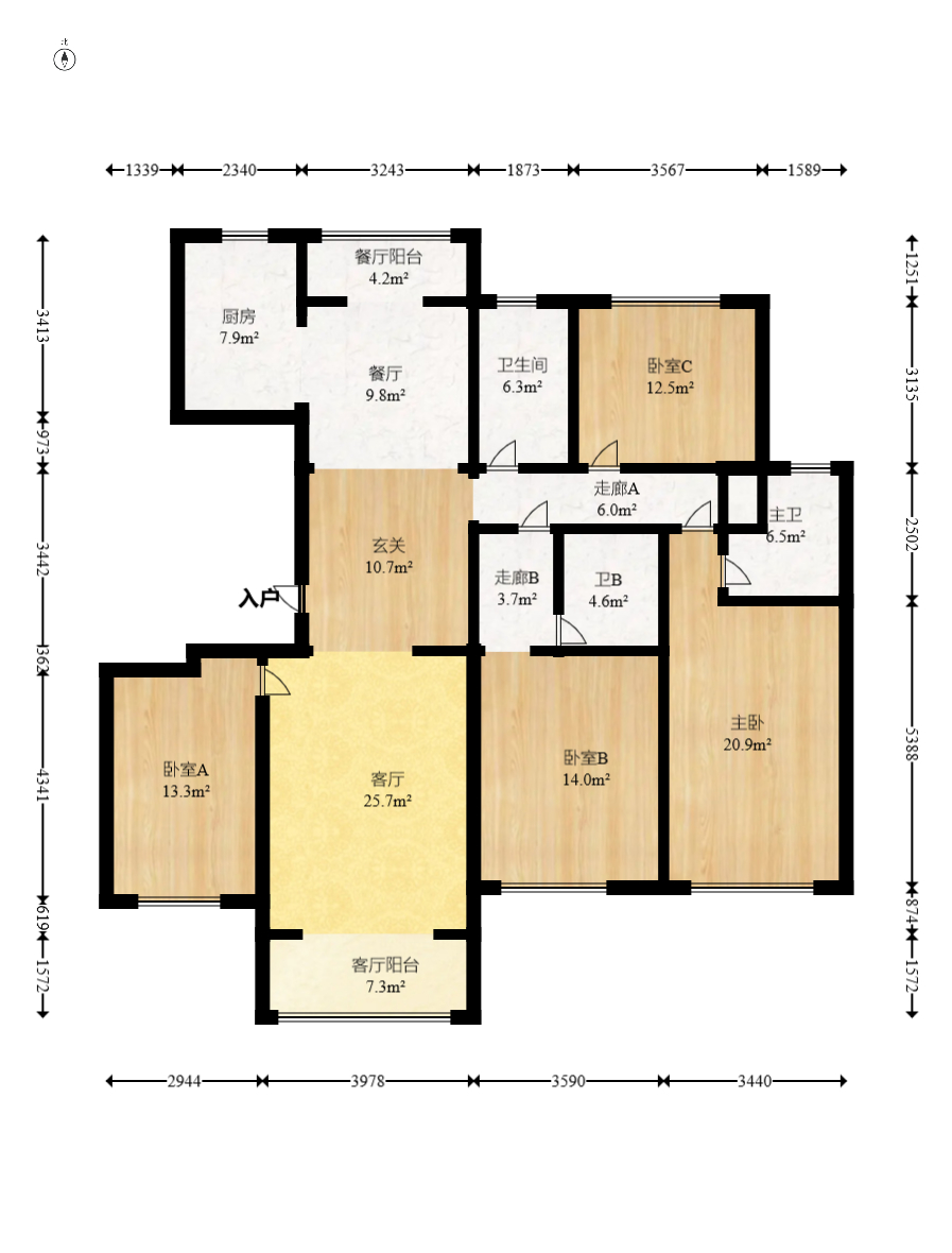 长沙美的梧桐庄园 4室2厅3卫 180.0万 长沙美的梧桐庄园 4室2厅3卫 180.0万户型图