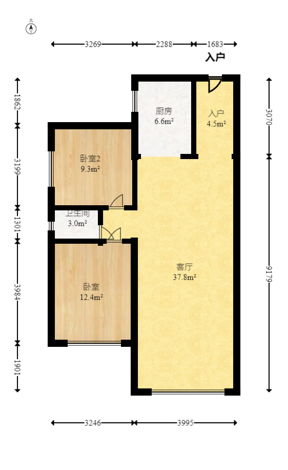 中交中央公园D4区  2室1厅1卫   83.00万室内图1