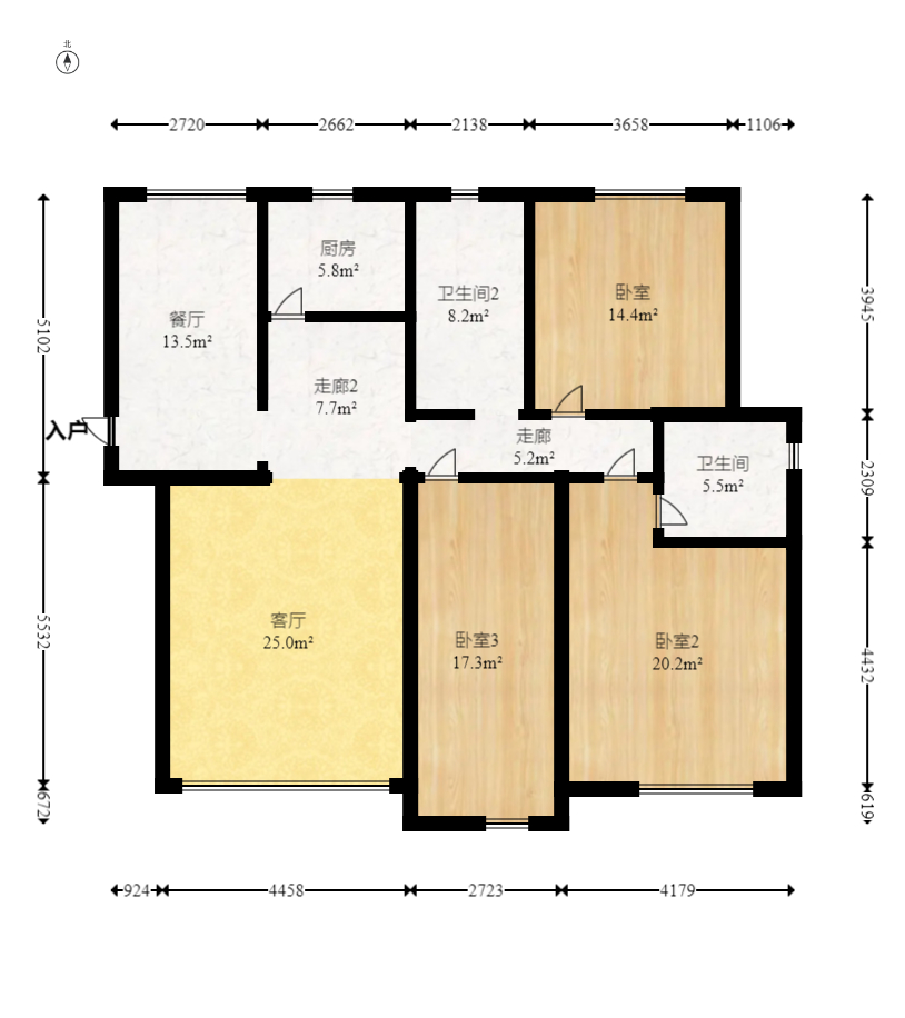 紫御江山  4室2廳2衛(wèi)    104.0萬室內(nèi)圖1