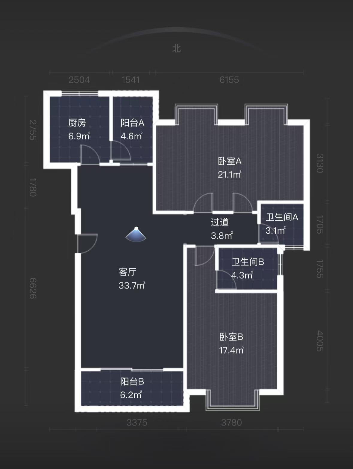 龙腾国际 3室2厅2卫 65.0万 龙腾国际 3室2厅2卫 65.0万室内图