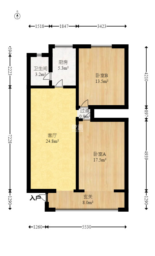 仰天湖省送变电宿舍  2室1厅1卫   73.80万