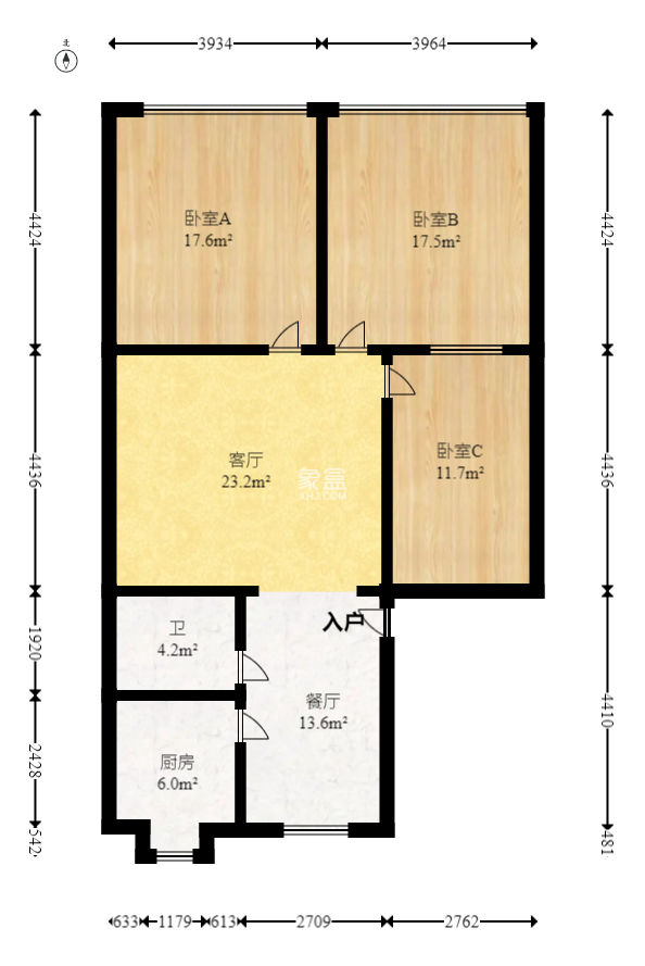 汽车西站商贸城（河西望城坡）  3室2厅1卫   65.00万