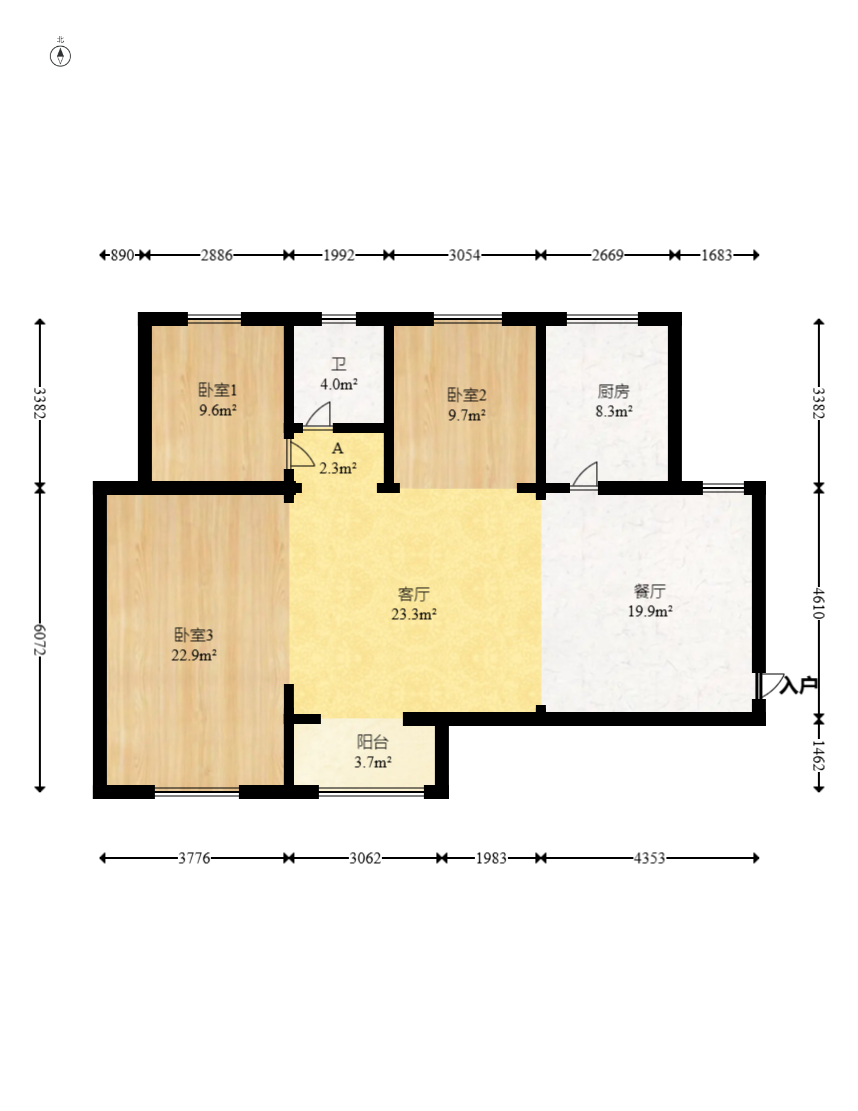 锦湘国际星城三期(锦绣苑) 3室2厅2卫 100.0万 锦湘国际星城三期(锦绣苑) 3室2厅2卫 100.0万户型图