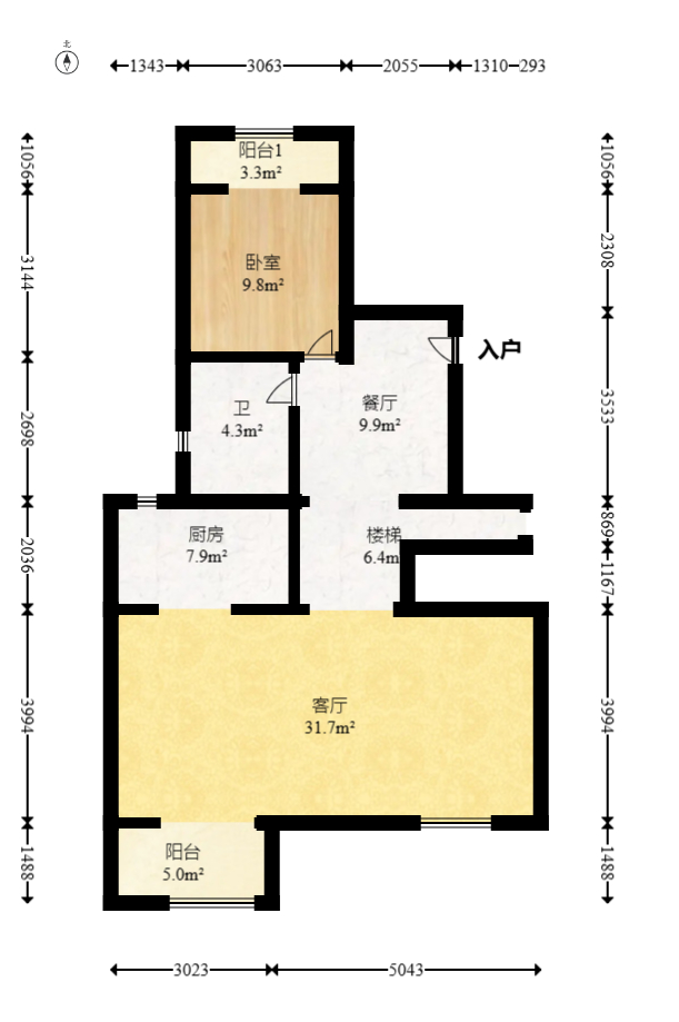 爱情公望府  6室3厅3卫   280.00万室内图1