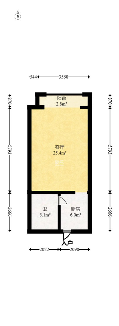 时代星城  1室1厅1卫   20.00万