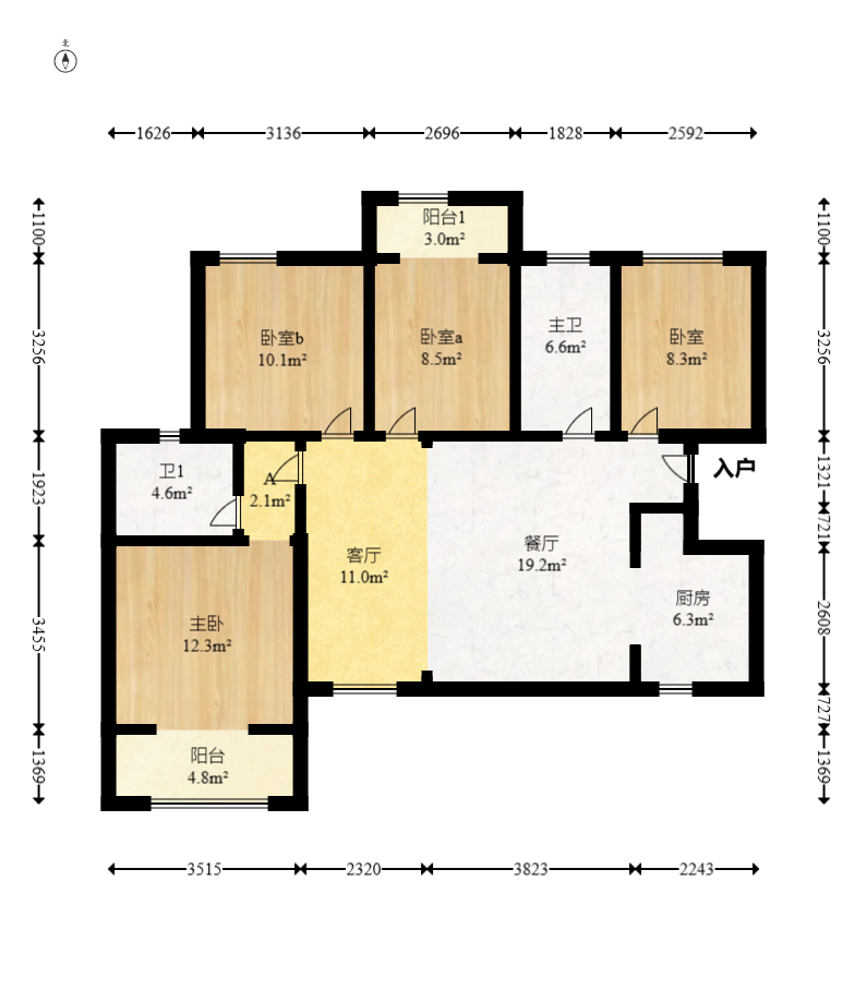 山水湾  4室2厅2卫    78.0万 山水湾  4室2厅2卫    78.0万户型图