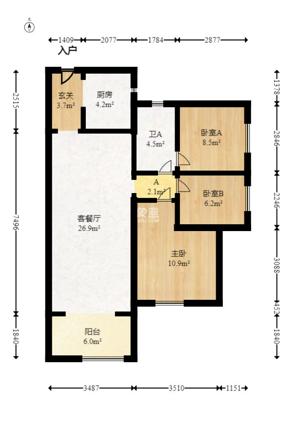 保利天禧D区  3室2厅1卫   135.00万
