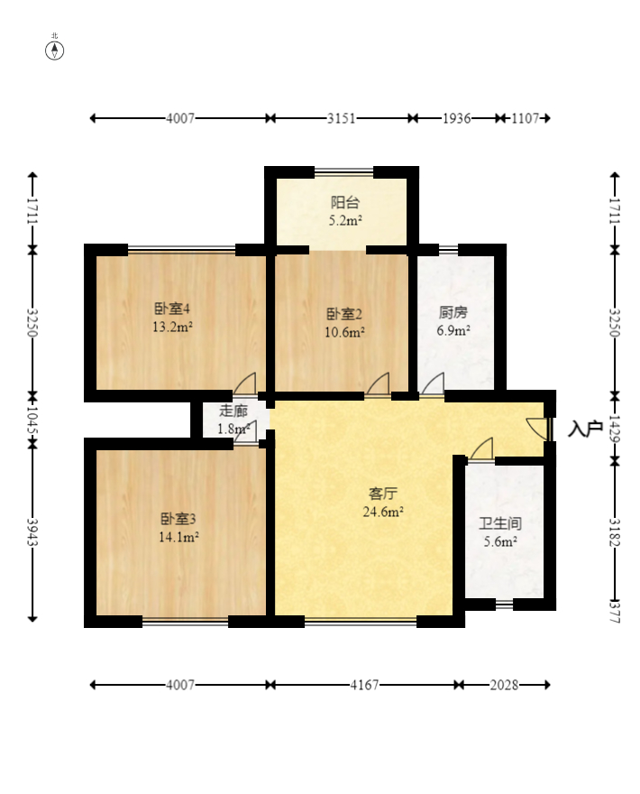 博雅湘水湾  3室2厅1卫    42.8万 博雅湘水湾  3室2厅1卫    42.8万户型图