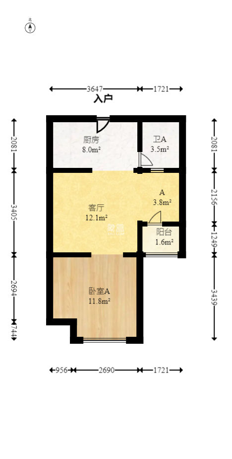 城南故事家园  1室1厅1卫   36.80万