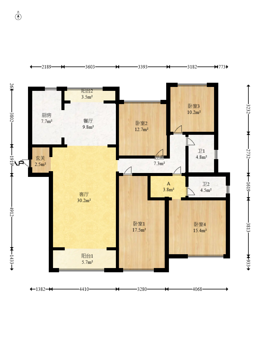 时代建发和著  4室2厅2卫   263.00万室内图1