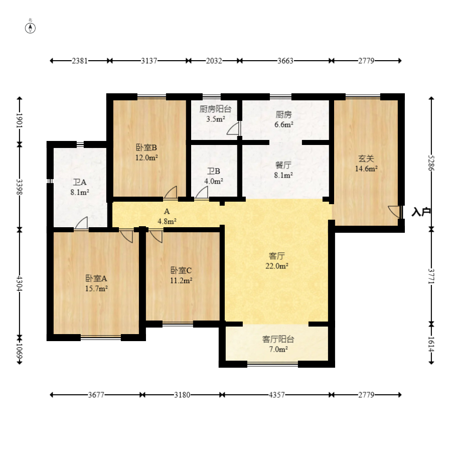 中铁西江悦一期  4室2厅2卫    138.0万 中铁西江悦一期  4室2厅2卫    138.0万户型图