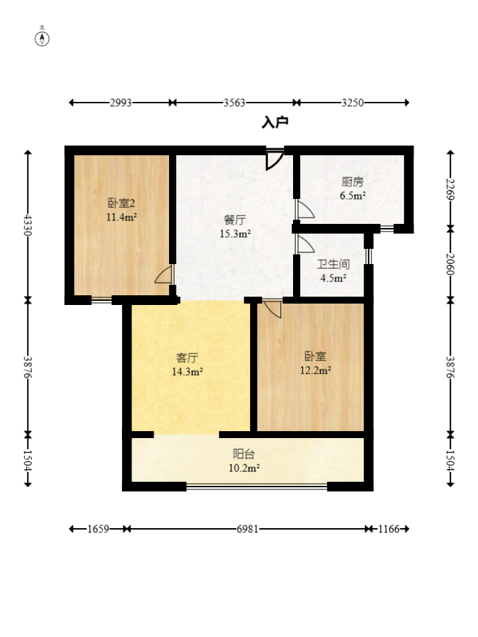 中国铁建国际城二期  2室2厅1卫    36.8万 中国铁建国际城二期  2室2厅1卫    36.8万户型图