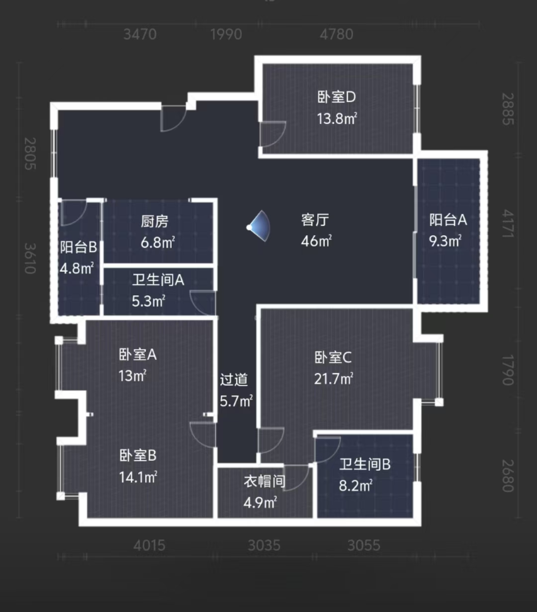 江岸人家 4室2厅2卫 78.0万 江岸人家 4室2厅2卫 78.0万室内图