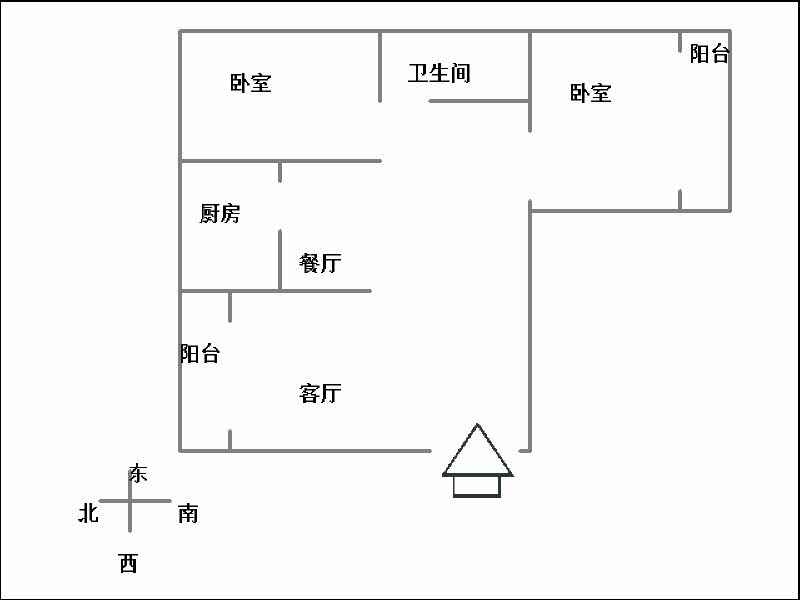 万聚凯旋城  2室2厅1卫   70.00万室内图