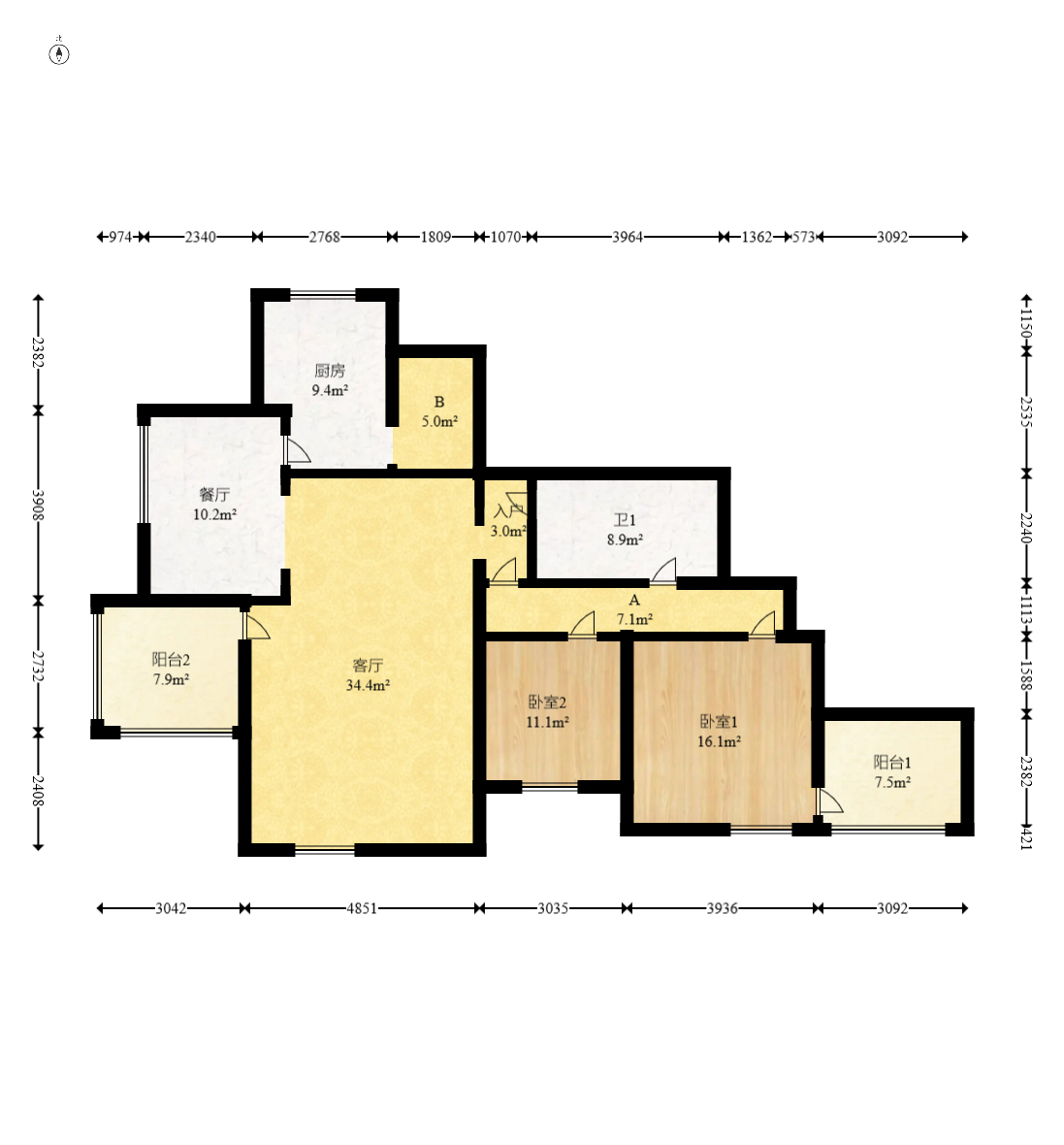 西街花园  3室2厅2卫    134.5万 西街花园  3室2厅2卫    134.5万户型图