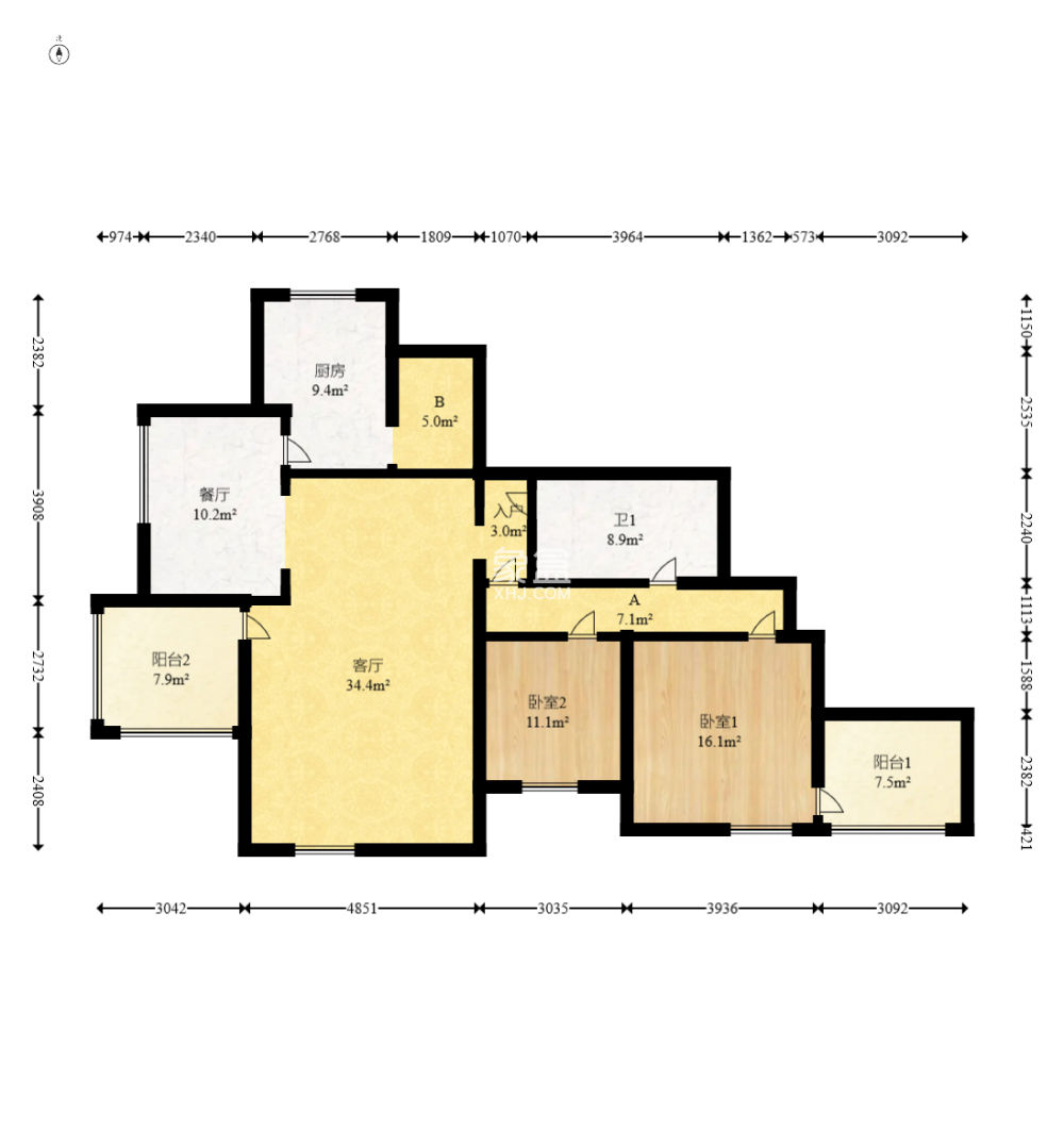西街花园  3室2厅2卫    134.5万