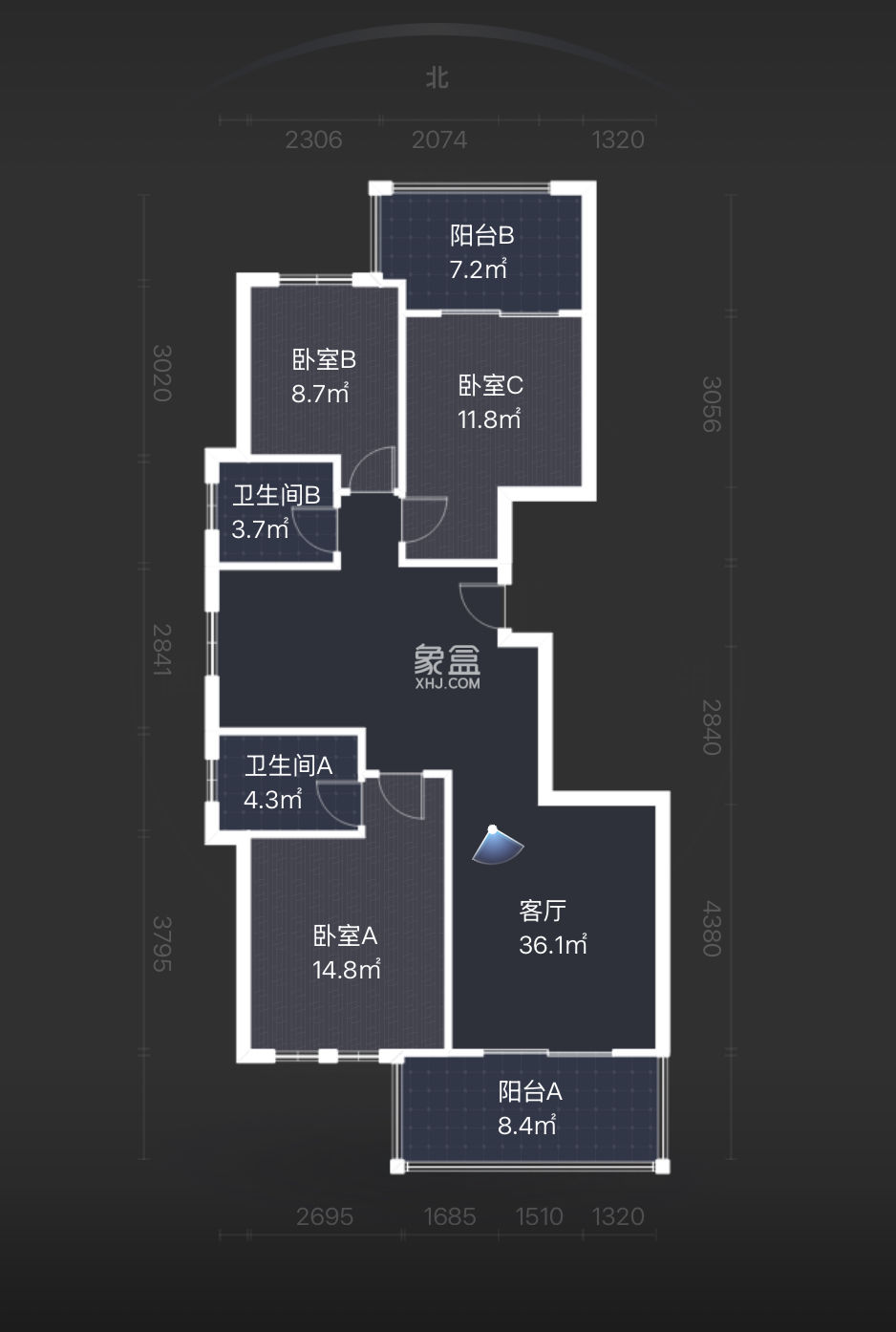 尚格名城香榭丽舍  3室1厅2卫    45.0万